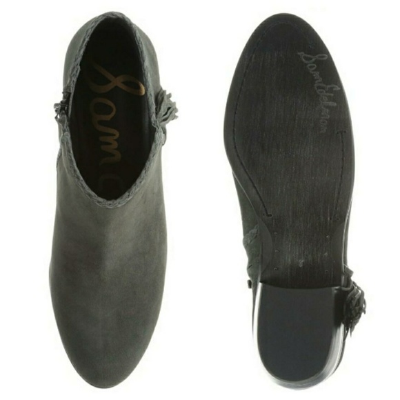 (SOLD) HP | New Gray Suede Ankle Booties - Picture 4 of 5